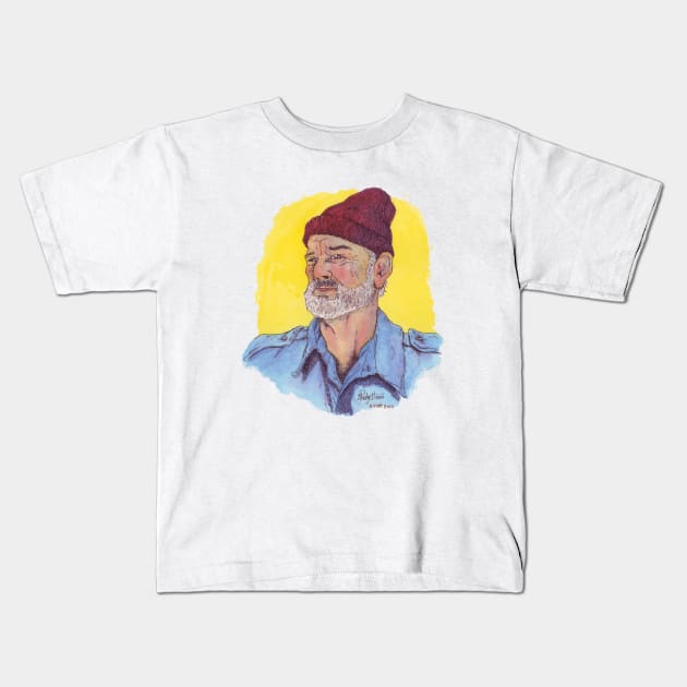 The Life Aquatic in COLOR Kids T-Shirt by BigDogsStudio